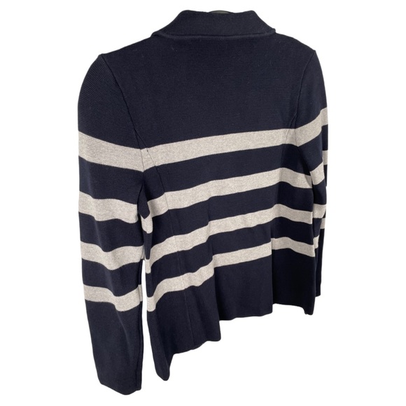 TALBOTS KNIT BLAZER | Navy Stripe | Size Small - Picture 4 of 6